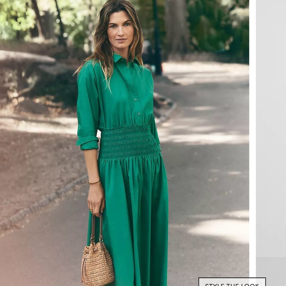 Ann Taylor Emerald Long Sleeve Dress